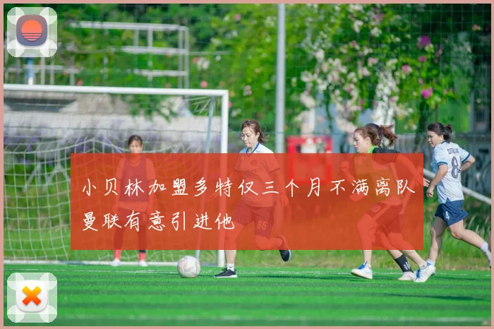 小贝林加盟多特仅三个月不满离队曼联有意引进他