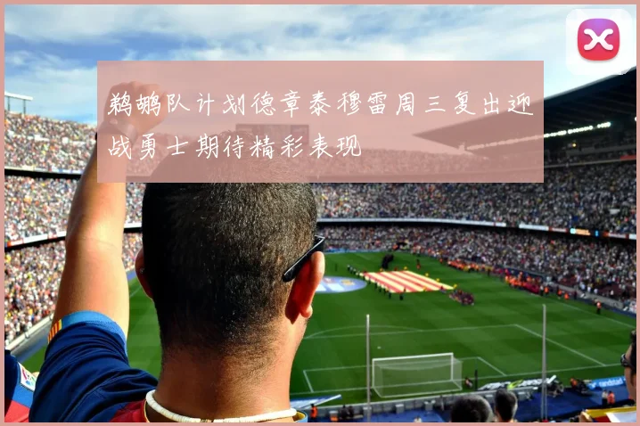 鹈鹕队计划德章泰穆雷周三复出迎战勇士期待精彩表现